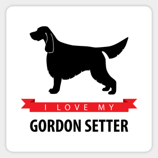 I Love My Gordon Setter Sticker